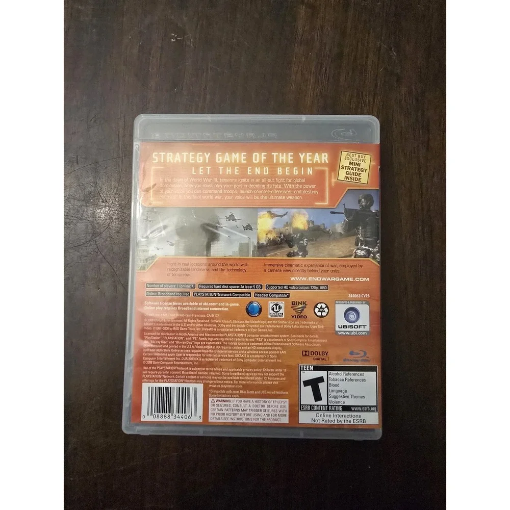 Tom Clancy's EndWar (Sony PlayStation 3 PS3 2008) Complete CIB W/ Manual